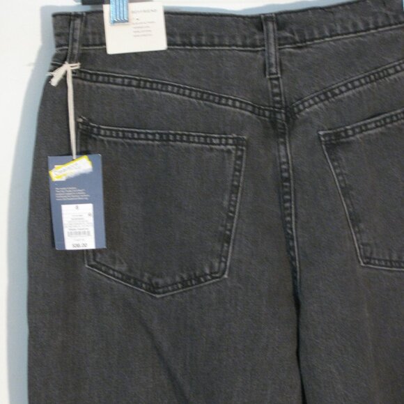 Universal Thread Boyfriend Jean Size 8 NWT $$36 Faded Black Cuffs Ankle Length - Picture 6 of 7